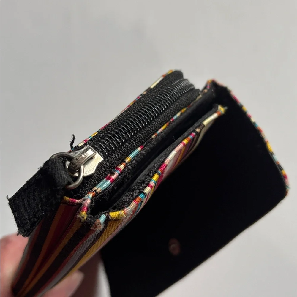 Kate Spade Vibrant Striped Wallet Y2K KATE SPADE STRIPES TRIFOLD WALLET VTG